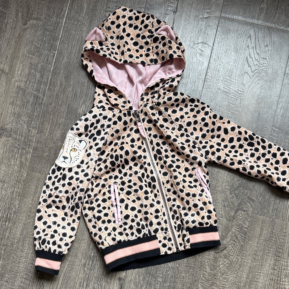 OshKosh B'gosh Pink Leopard Print Hooded Jacket